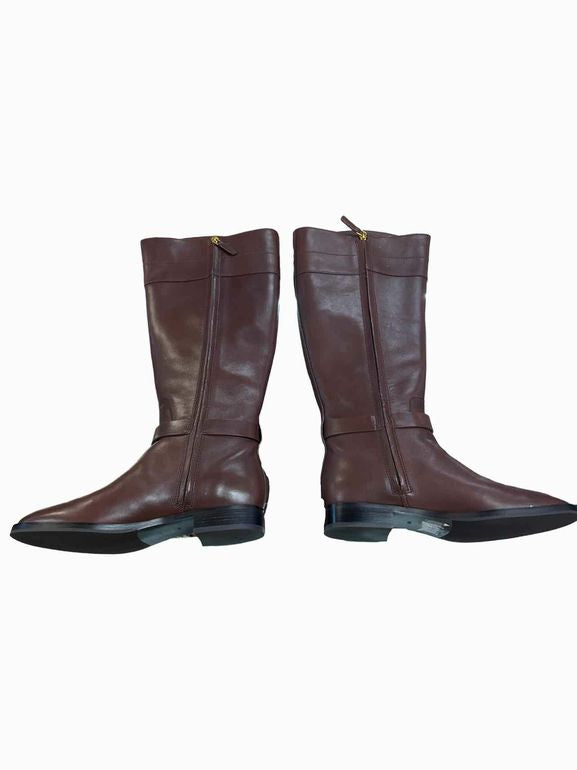 TORY BURCH  NWOB TORY BURCH KNEE HIGH LEATHER RIDING BOOTS SIZE: 8.5