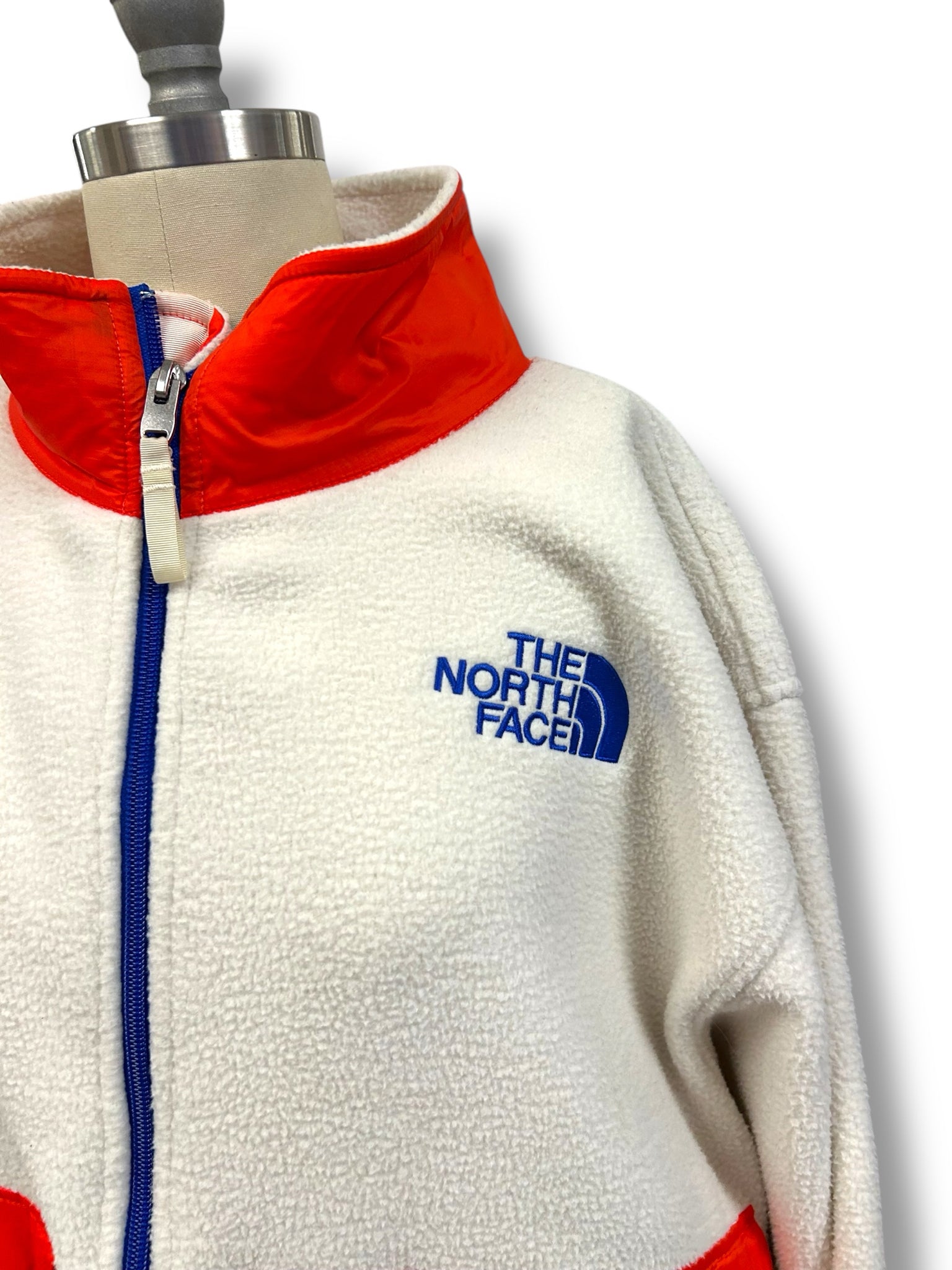 NORTH FACE COLOR BLOCK METS OILERS KNICKS FLEECE ZIP-UP SIZE LARGE