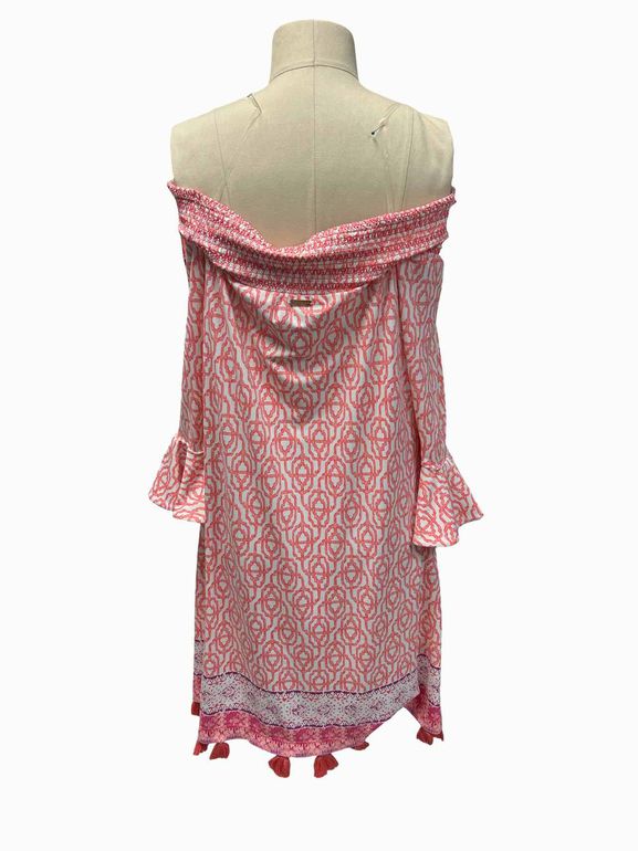CABANALIFE NWT NAPA COVERLUX SMOCKED DRESS SIZE: M