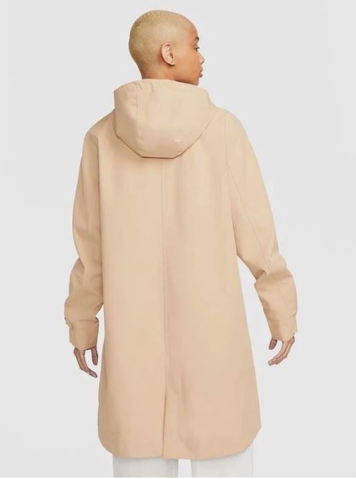 NIKE ESSENTIAL OVERSIZED STORM-FIT PARKA JACKET W/HOOD TAN SIZE LARGE