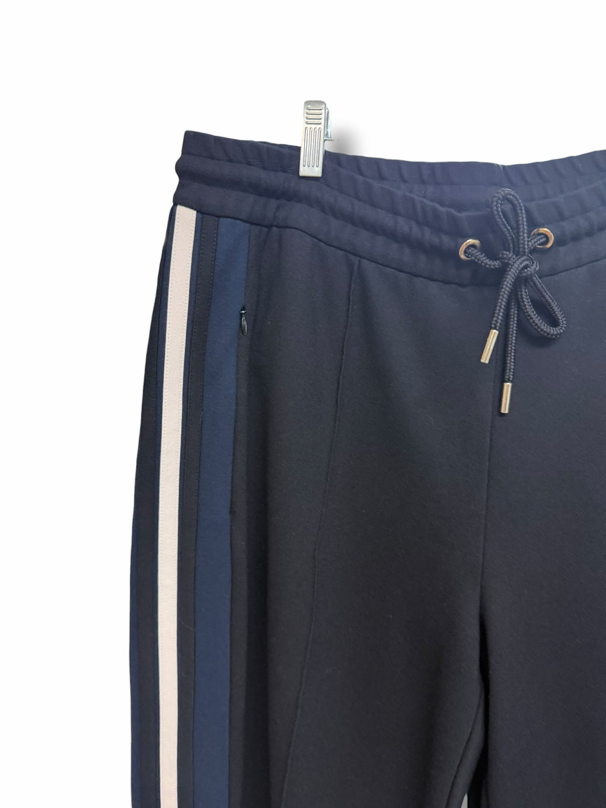 ME+EM BLACK WIDE LEG SIDE STRIPE PULL ON TROUSERS SIZE 12
