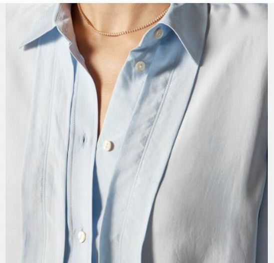 NWT J.CREW JULES CLASSIC FIT BLUE SATIN BUTTON UP SIZE 14