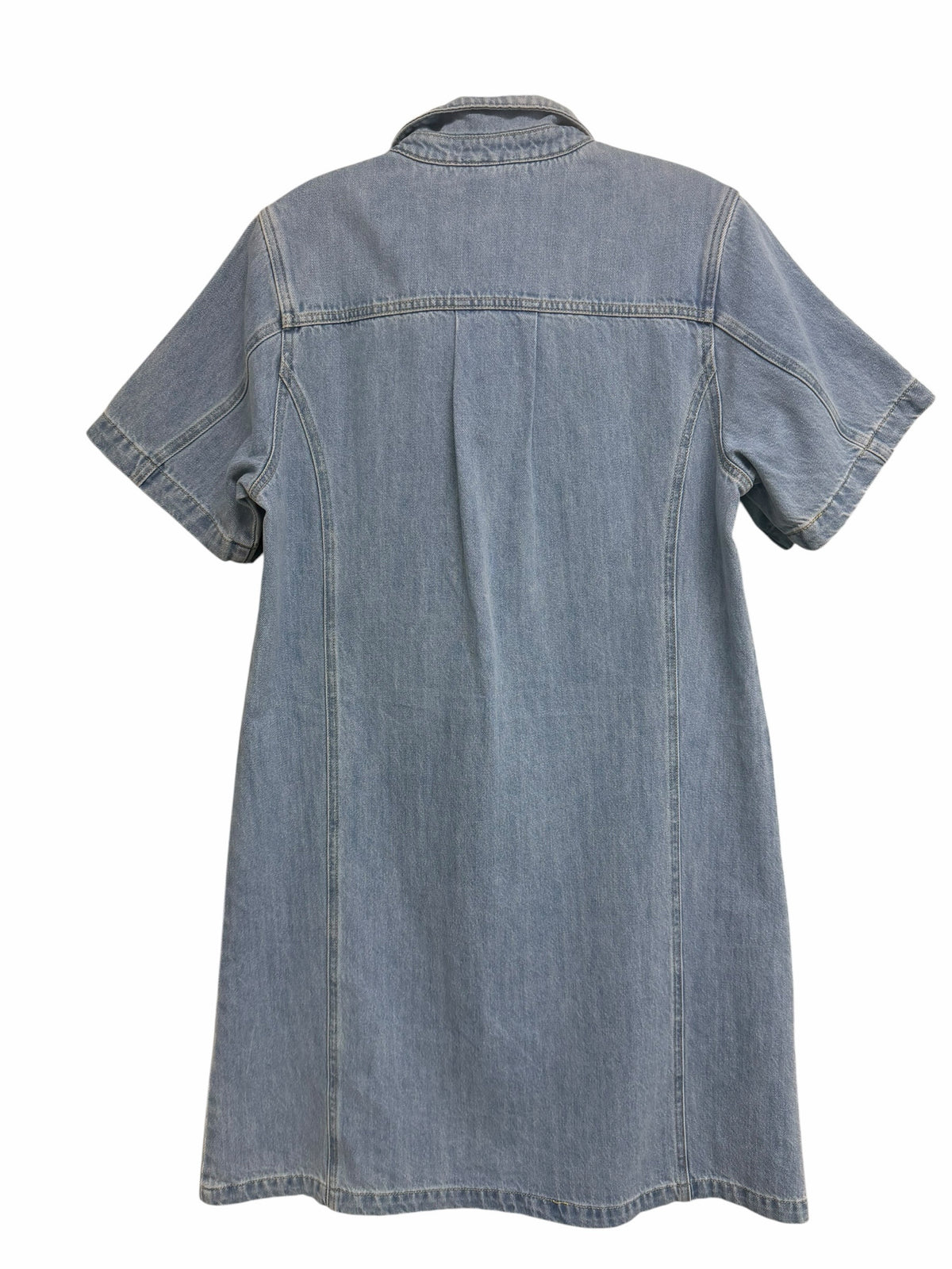 NWT TRISH SCULLY MONROE LIGHT WASH DENIM ZIP MINI DRESS SIZE SMALL