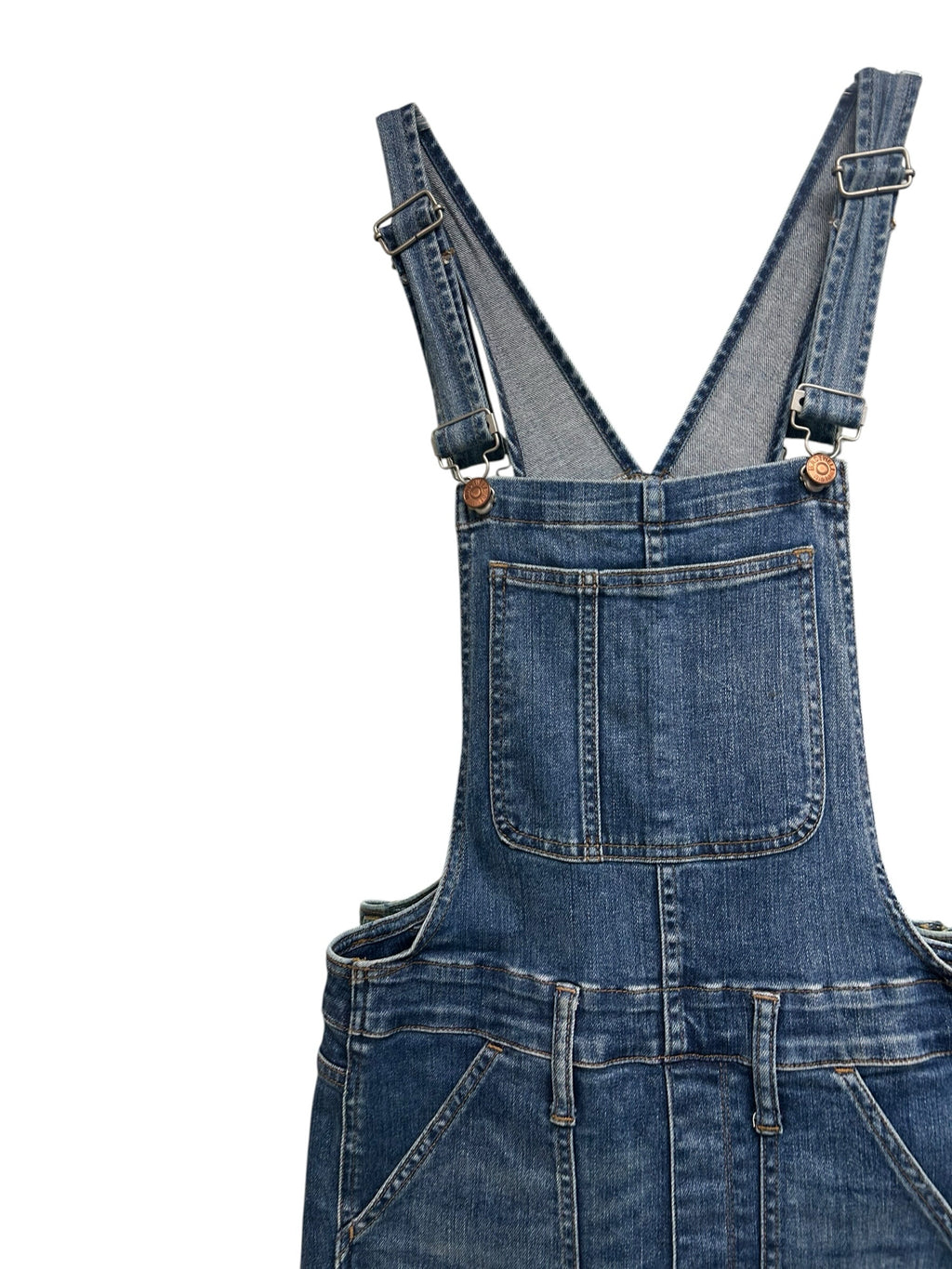 MADEWELL THE SKINNY OVERALLS IN JANSING WASH SIZE MEDIUM