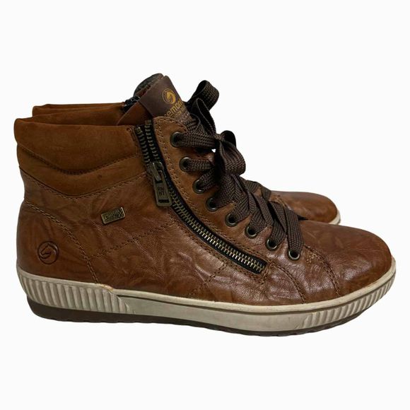 REMONTE MADITTA 72 HIGH TOP LEATHER BROWN SNEAKER SIZE 41