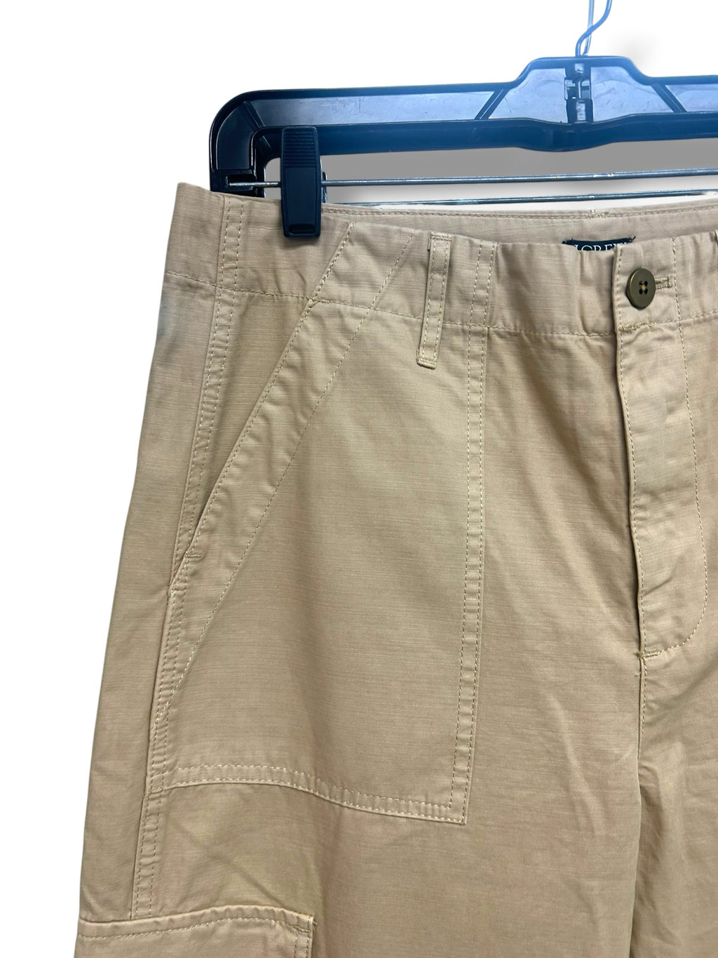 NWT J.CREW RELZED FIT CARGO UTILITY WIDE LEG TAN KHAKI PANTS SIZE 28