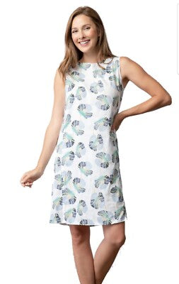 NWT HABITAT 100% LINEN INDIGO FLORAL SHIFT POCKET DRESS SIZE XS