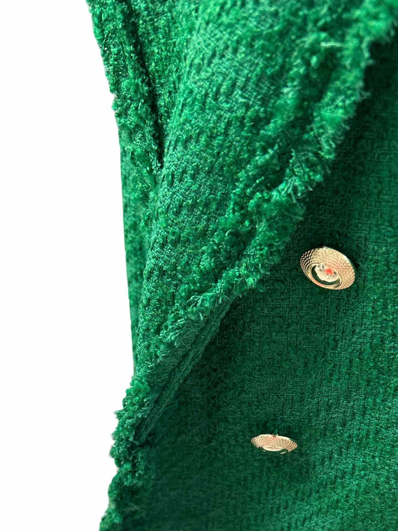 ZARA NWT TWEED CROP DOUBLE BREASTED BLAZER SIZE: XL