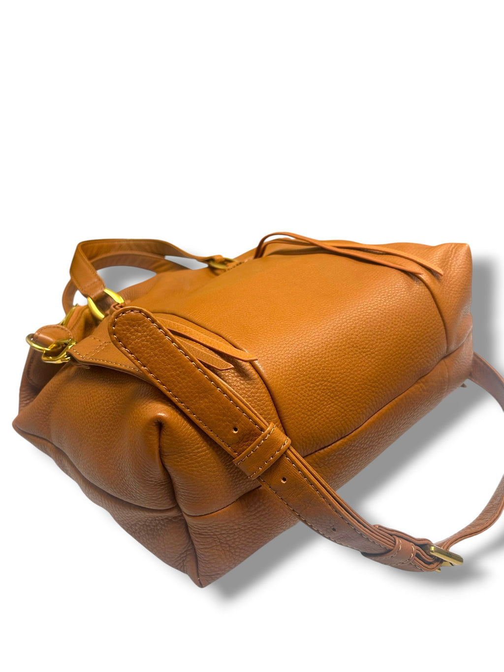 HOBO PEBBLE LEATHER HARLEY SATCHEL WARM HONEY