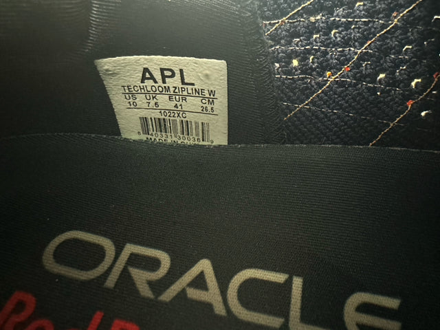 APL x ORACLE TECHLOOM ZIPLINE WOMENS SNEAKER NAVY/GOLD SIZE 10