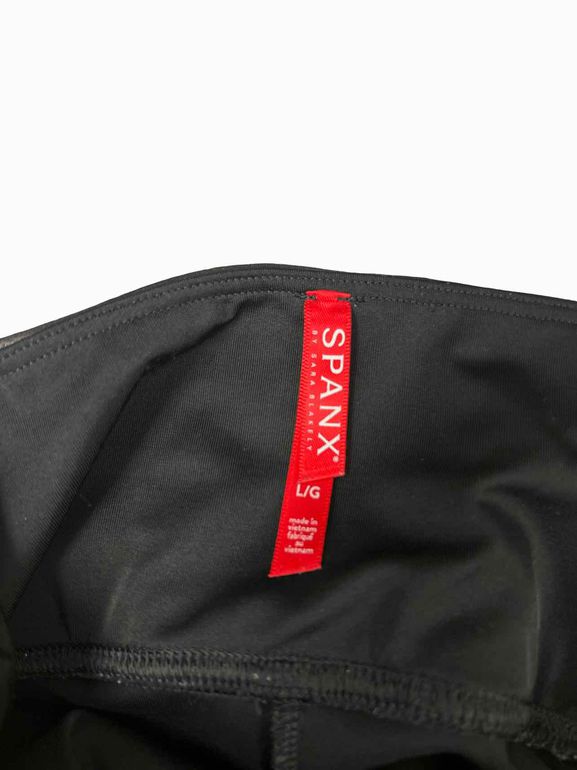 SPANX FAUX LEATHER LEGGINGS SIZE: L