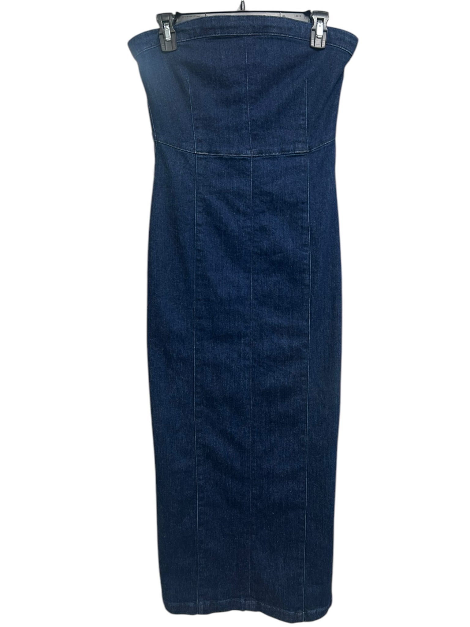 ARITZIA TEN MEZZA DARK DENIM STRAPLESS MIDI DRESS SIZE 8