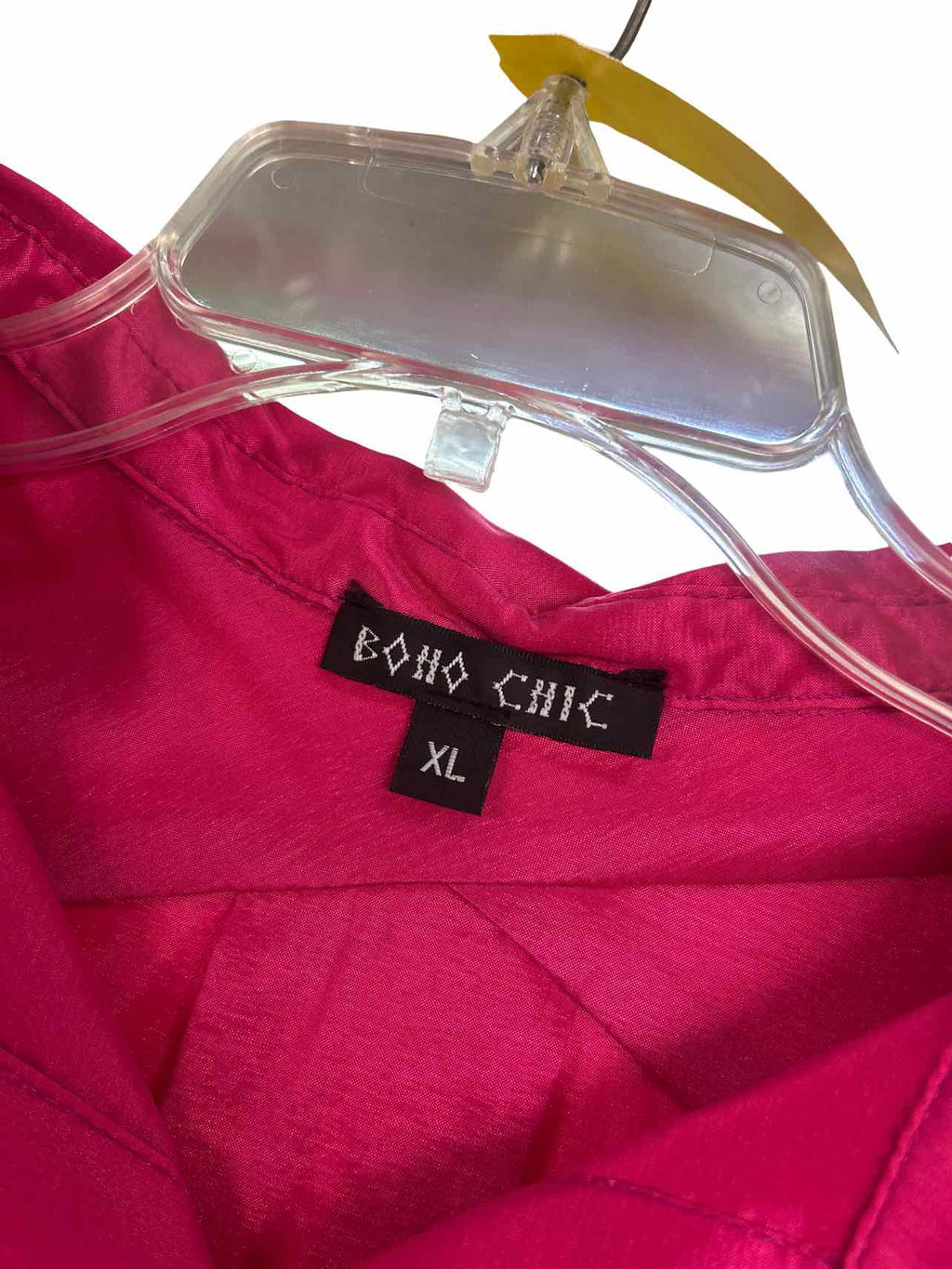 BOHO CHIC SATIN BUTTON DOWN SIZE: XL