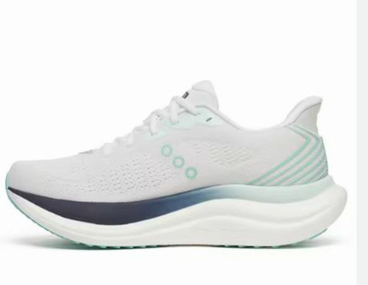 NEW WITH BOX SAUCONY TRIUMPH 23 RUNNING ATHLETIC SNEAKERS WHITE AQUA SIZE 11.5