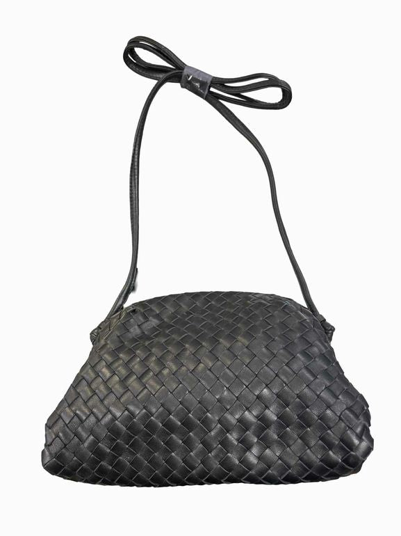 QUINCE NWT! ITALIAN LEATHER HANDWWOVEN POUCH CROSSBODY