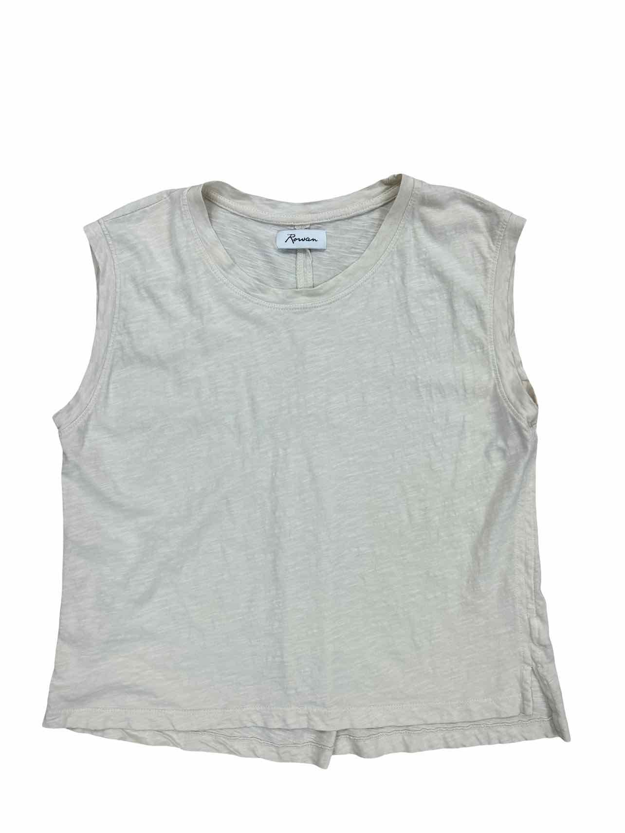 REFORMATION ROWAN SAVANNAH SLUB COTTON MUSCLE TANK SIZE: S
