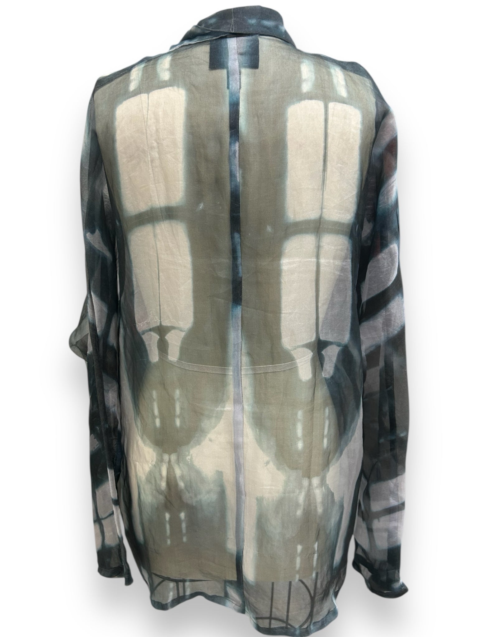 HULDA BRIDGEMAN ART TO WEAR OPEN SHRUG GRAY SIZE MEDIUM