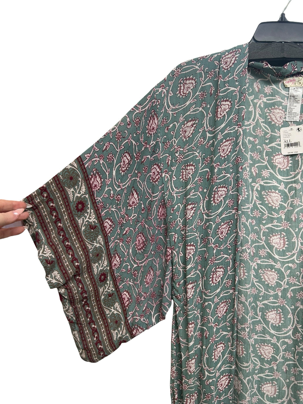 NWT FREE PEOPLE VINE PRINT OVERSIZED KIMONO ONE SIZE