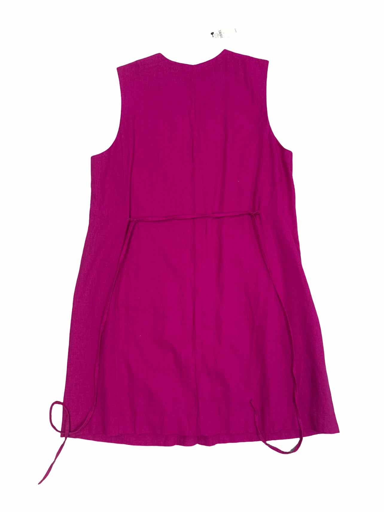 BANANA REP NWT! LINEN-BLEND BUTTON FRONT MINI DRESS SIZE: L