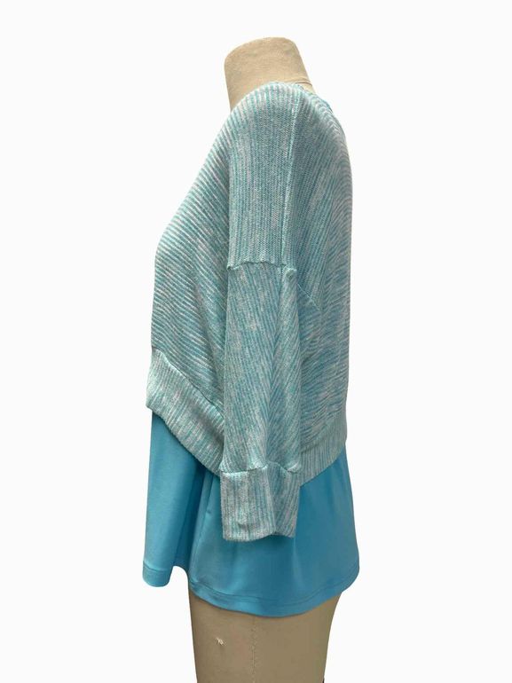SYMPLI 2PC LAYERED LIGHT KNIT TOP SIZE: 6