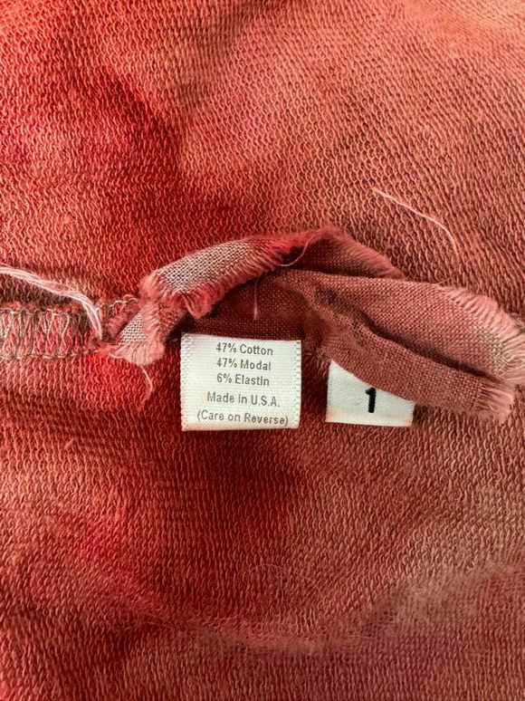 ROBIN KAPLAN HAND DYED BOAT NECK COTTON MODAL RED TOP SIZE XS