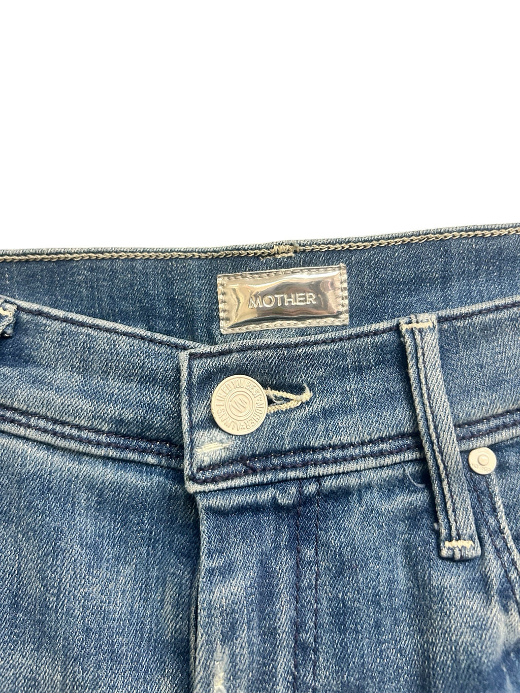 MOTHER THE WEEKENDER FRAY GRAFITT GIRL BOOTCUT JEANS SIZE 28