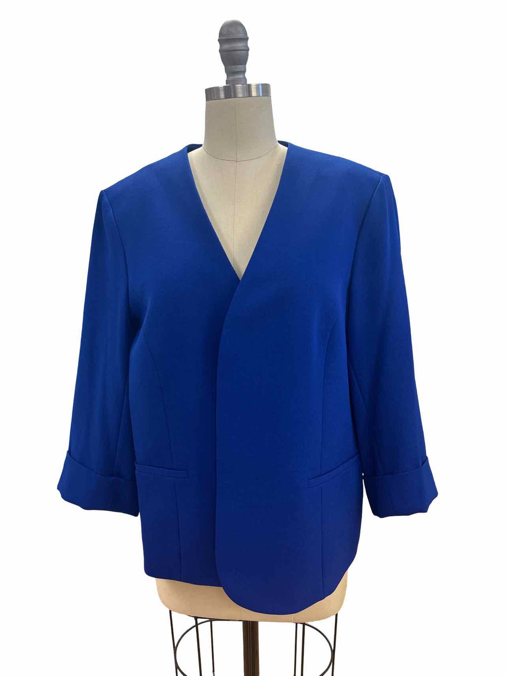 KASPER 3/4 SLEEVE OPEN FRONT BLAZER SIZE: 16