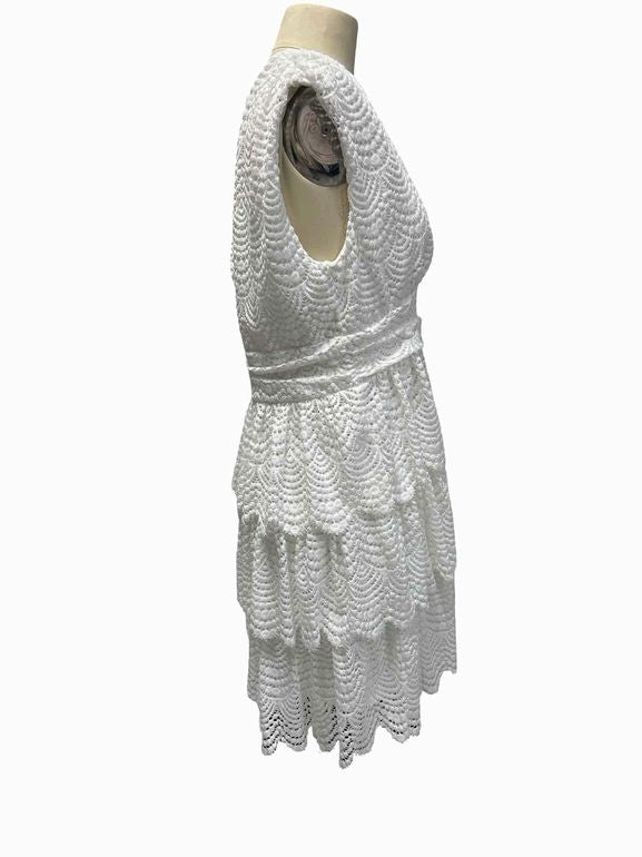 LILLY PULITZER NWT FAYE V-NECK LACE RUFFLESIZE: L