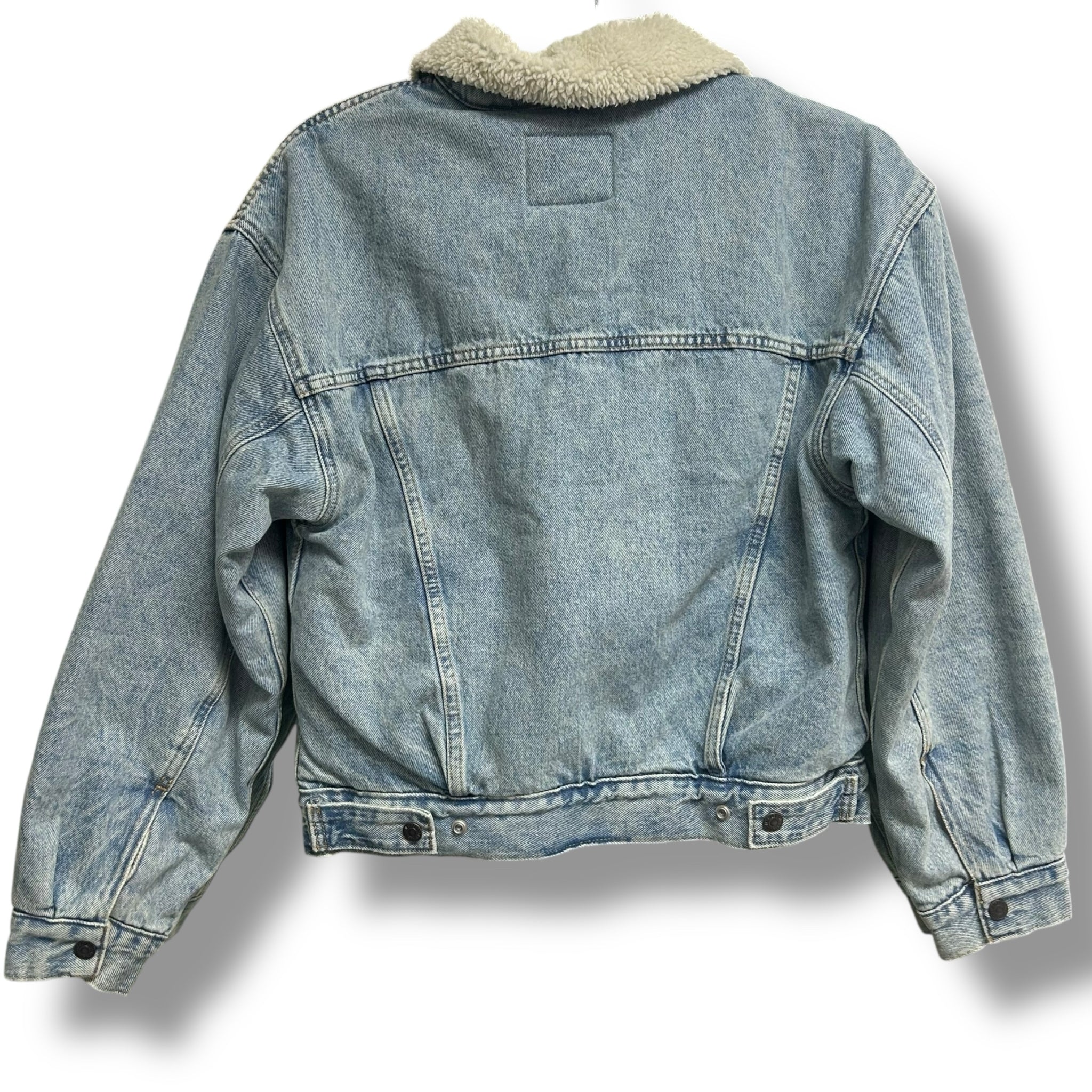 NWT LEVI'S SHERPA 90'S TRUCKER DENIM JACKET LIGHT WASH SIZE XS