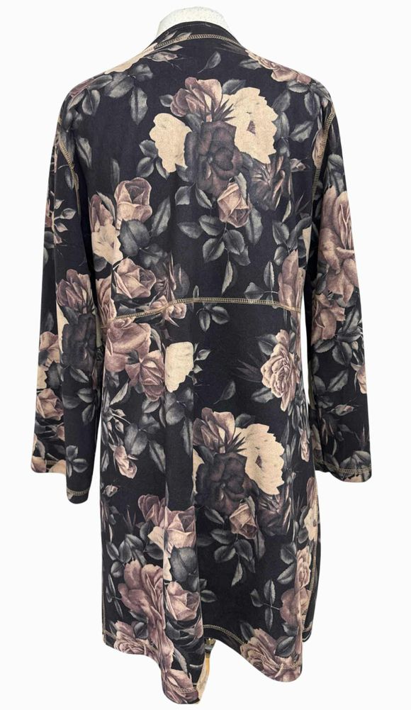 ANTHROPOLOGIE SOLITAIRE LONG FLORAL JACKET SIZE L