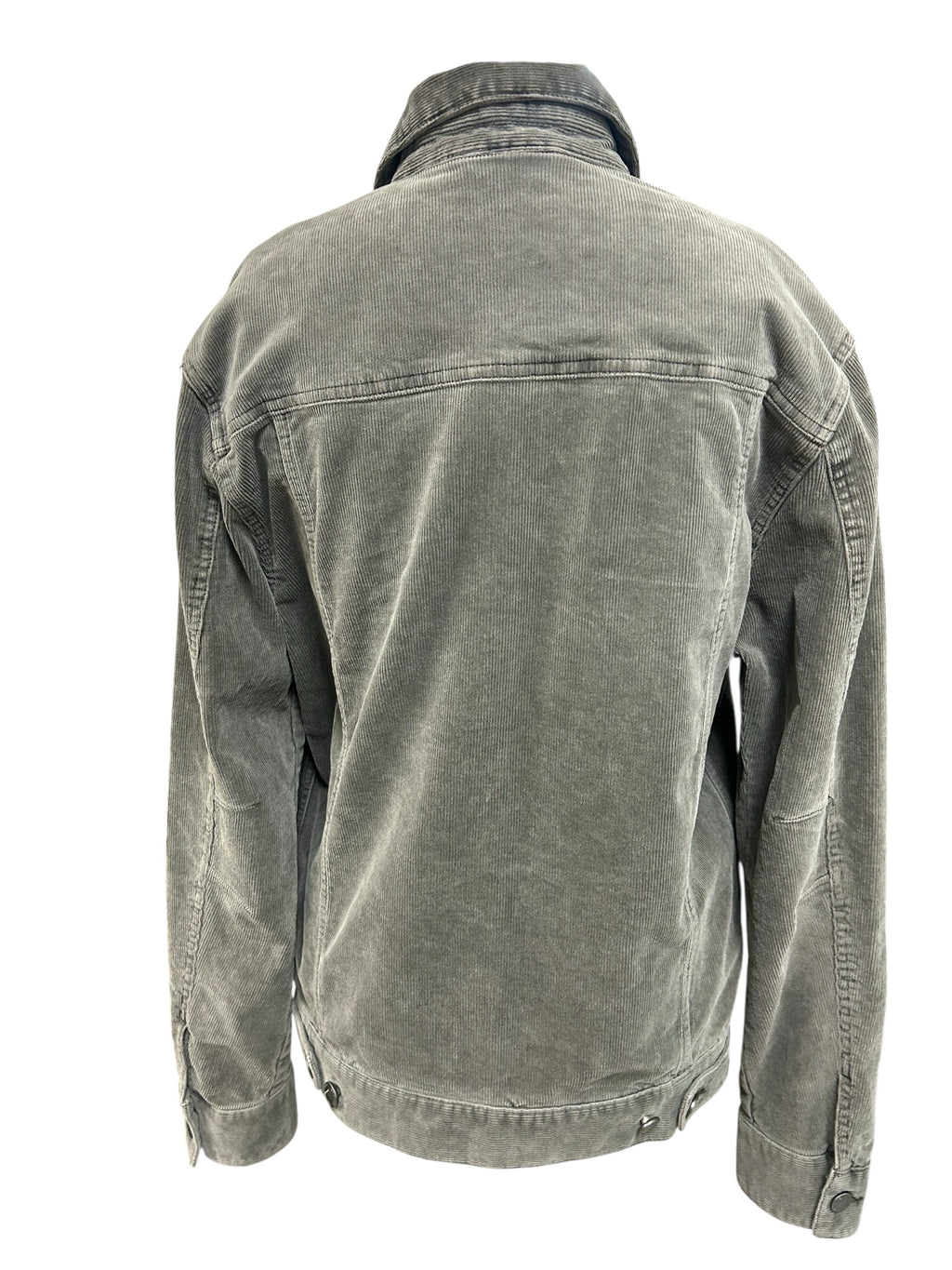 JEREMIAH AMERICAN LEGACY CORDUROY TRUCKER JACKET CHARCOAL SIZE MEDIUM