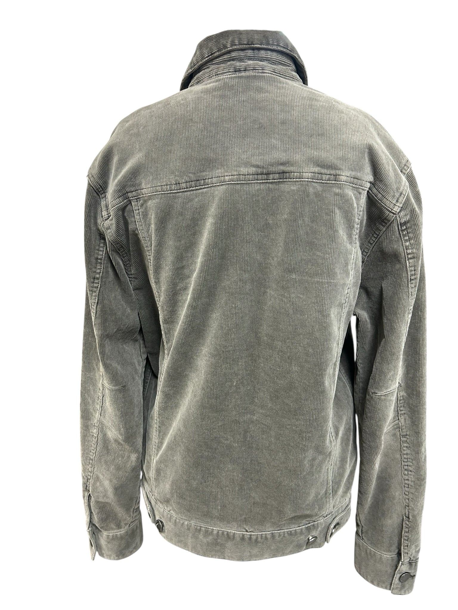 JEREMIAH AMERICAN LEGACY CORDUROY TRUCKER JACKET CHARCOAL SIZE MEDIUM