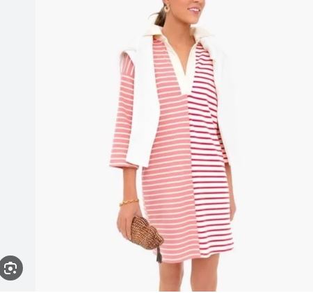 TUCKERNUCK ASHTON KNIT POLO STRIPED DRESS SIZE S