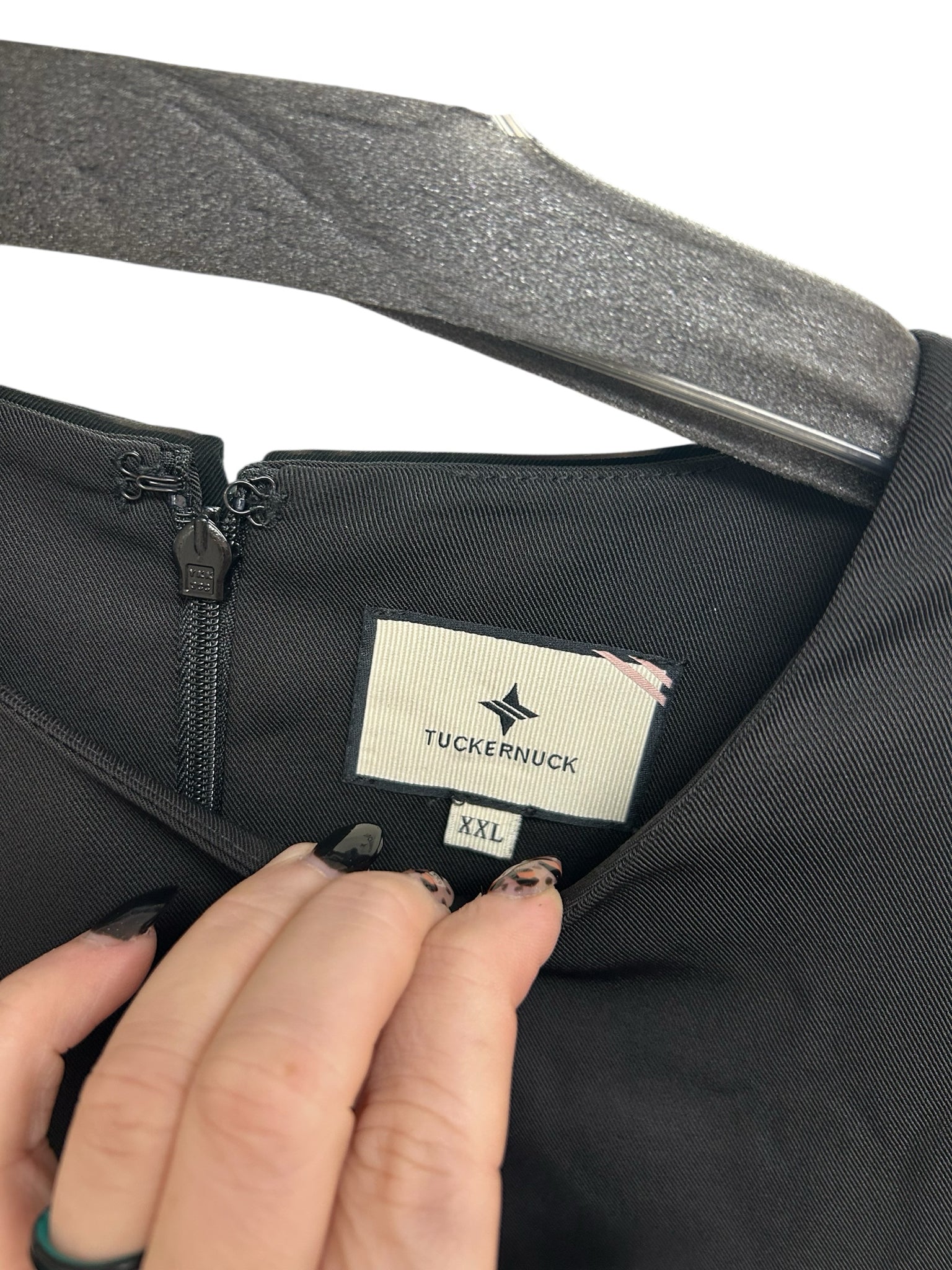 NWT TUCKERNUCK JAMIE BLACK  FEATHER MIDI DRESS SIZE XXLARGE