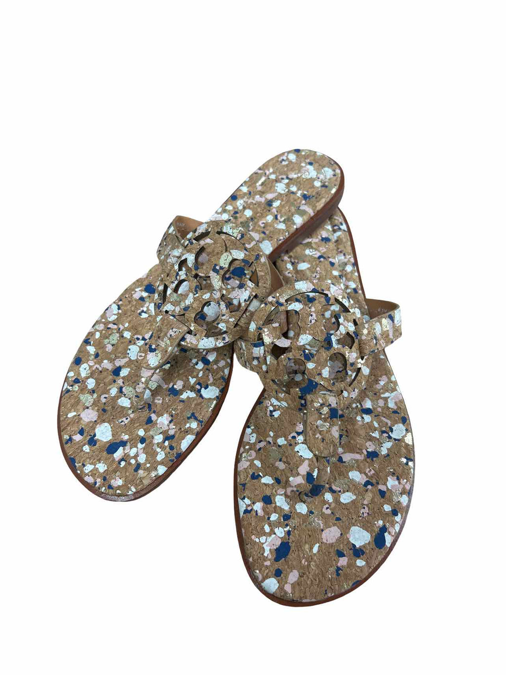 TORY BURCH SLEATHER CORK MILLER SANDAL SIZE: 8.5