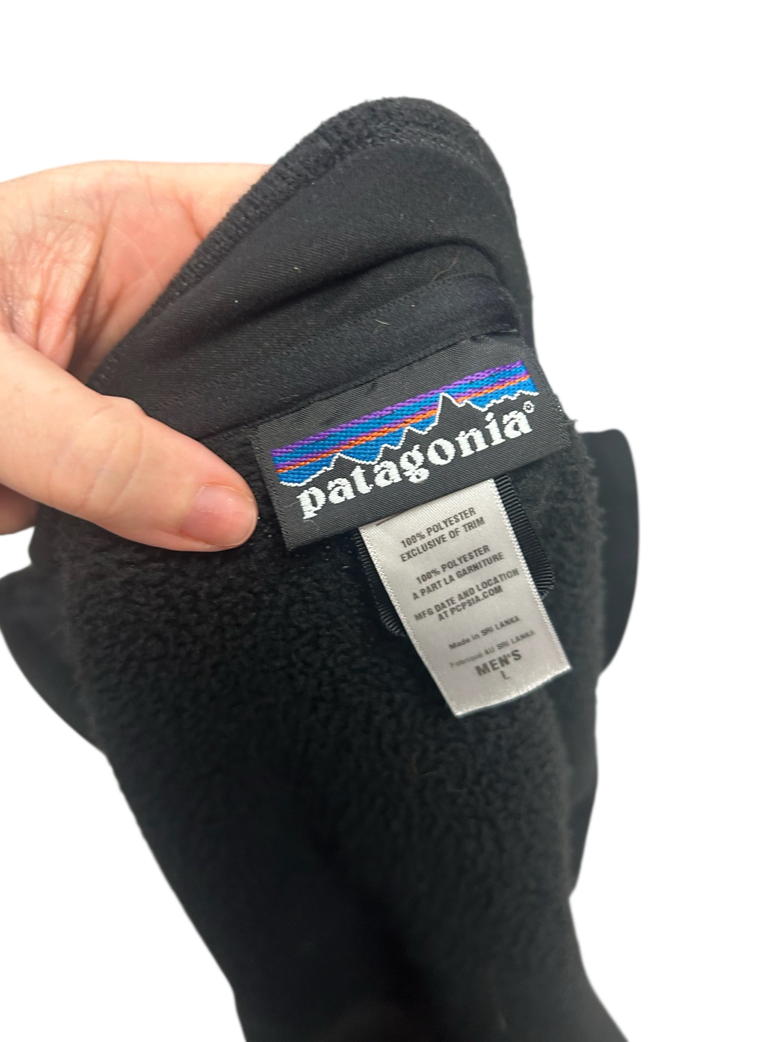 MEN'S PATAGONIA BLACK BETTER SWEATER FLEECE VEST SIZE LARGE