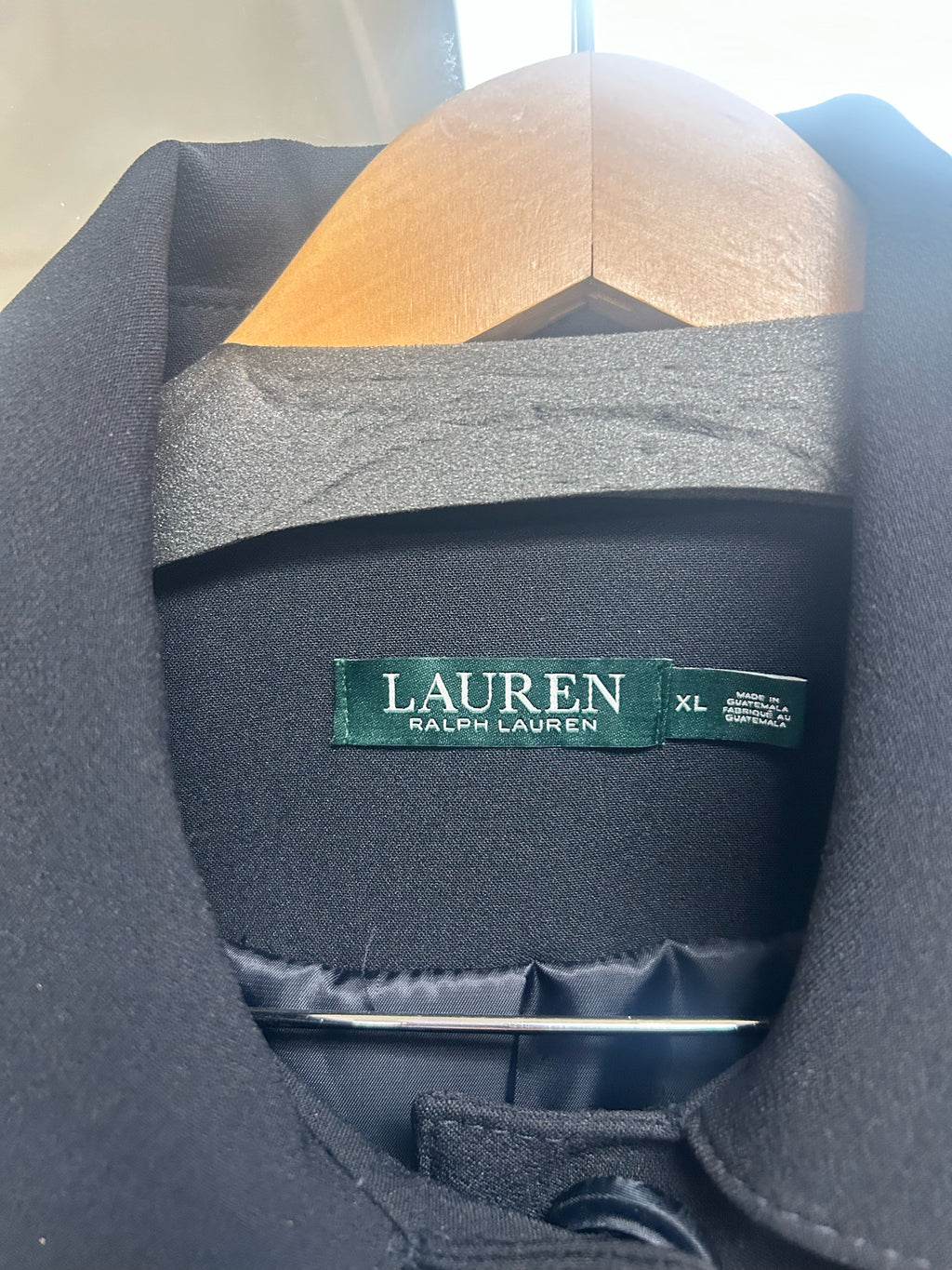 RALPH LAUREN SINGLE BREASTED CREPE TRENCH ALINE COAT SIZE XL