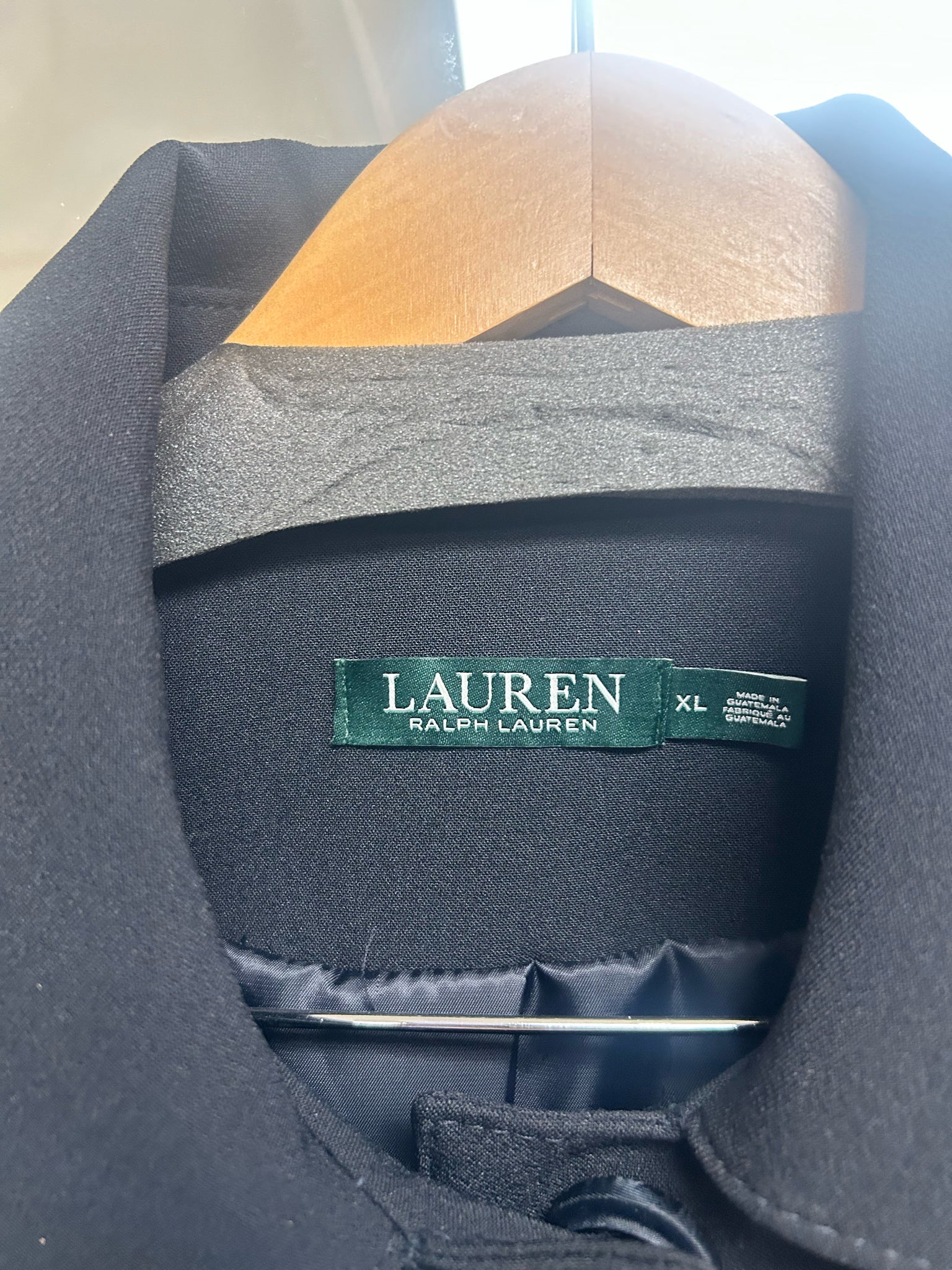 RALPH LAUREN SINGLE BREASTED CREPE TRENCH ALINE COAT SIZE XL