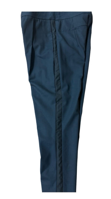 MARNI TROPICAL NAVY WOOL CROP LINED TROUSER 38