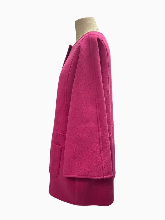 SARA CAMPBELL SROUND NECK HIDDEN SNAP WOOL JACKET SIZE: L - WEARHOUSE  CONSIGNMENT