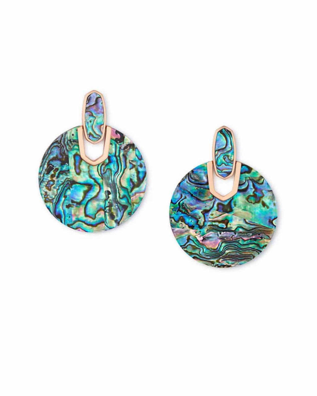 KENDRA SCOTT DIDI IRIDESCENT GOLD STATEMENT EARRINGS