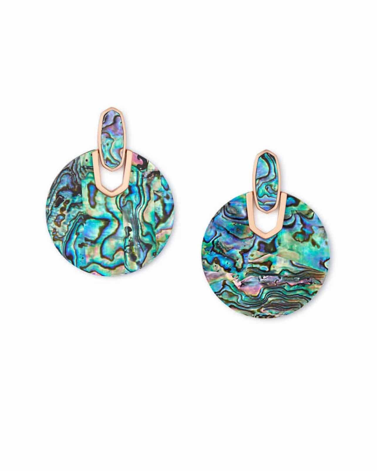 KENDRA SCOTT DIDI IRIDESCENT GOLD STATEMENT EARRINGS
