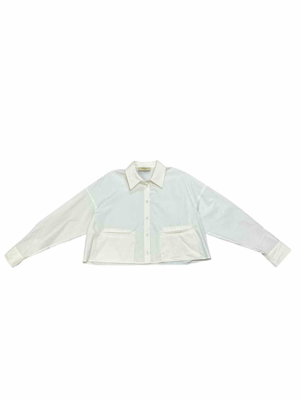 MAX MARA WEEKEND SVAGO CROP COTTON POPLIN SHIRT SIZE: 12