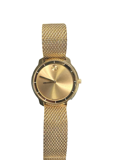 MOVADO BOLD WOMENS GOLD MESH WATCH