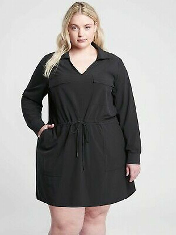 ATHLETA ZUMA BLACK SHIRTDRESS SIZE 1X