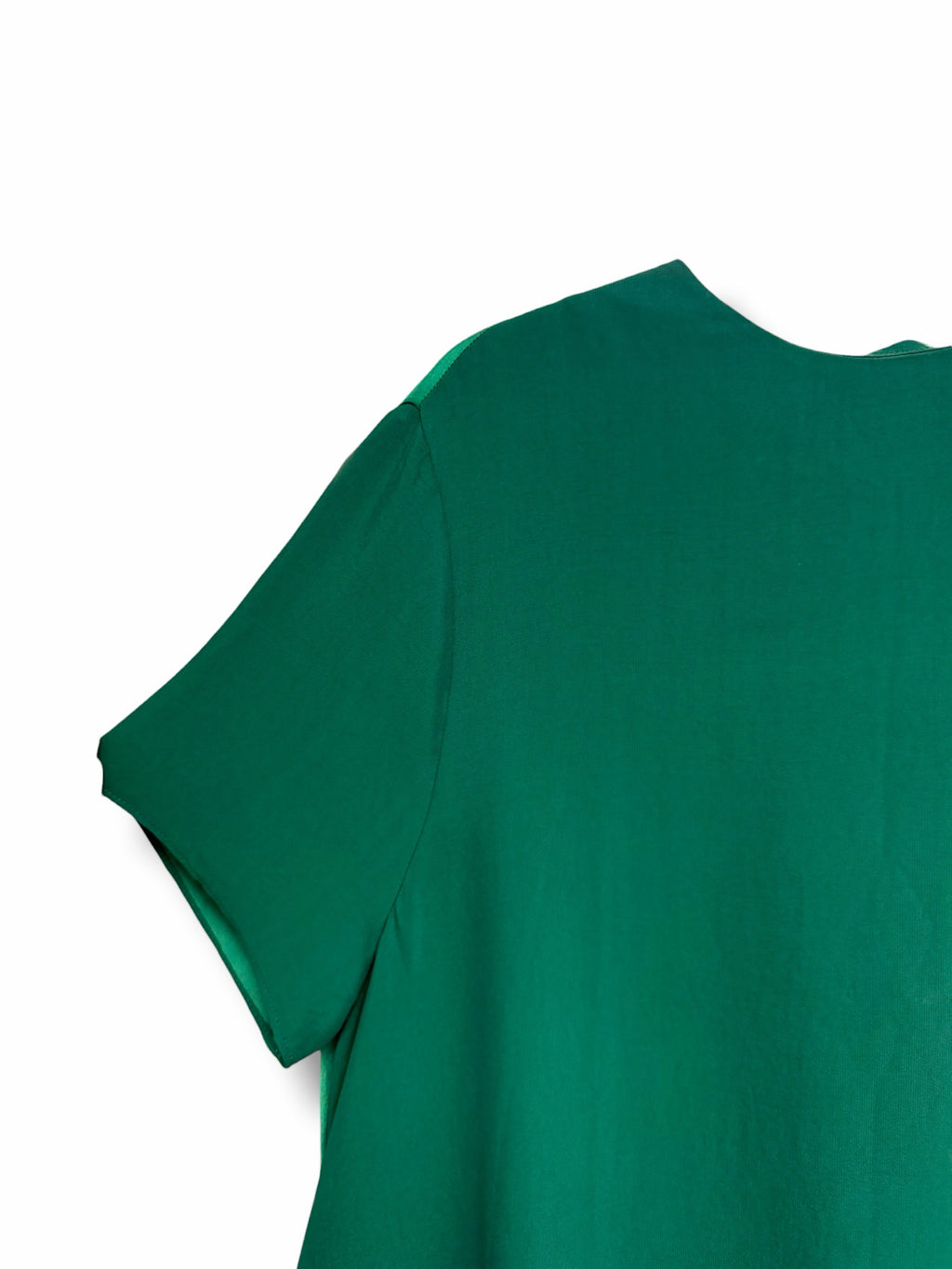 BANANA REPUBLIC AURELIA CREPE AND SATIN MAXI GREEN DRESS SIZE SMALL