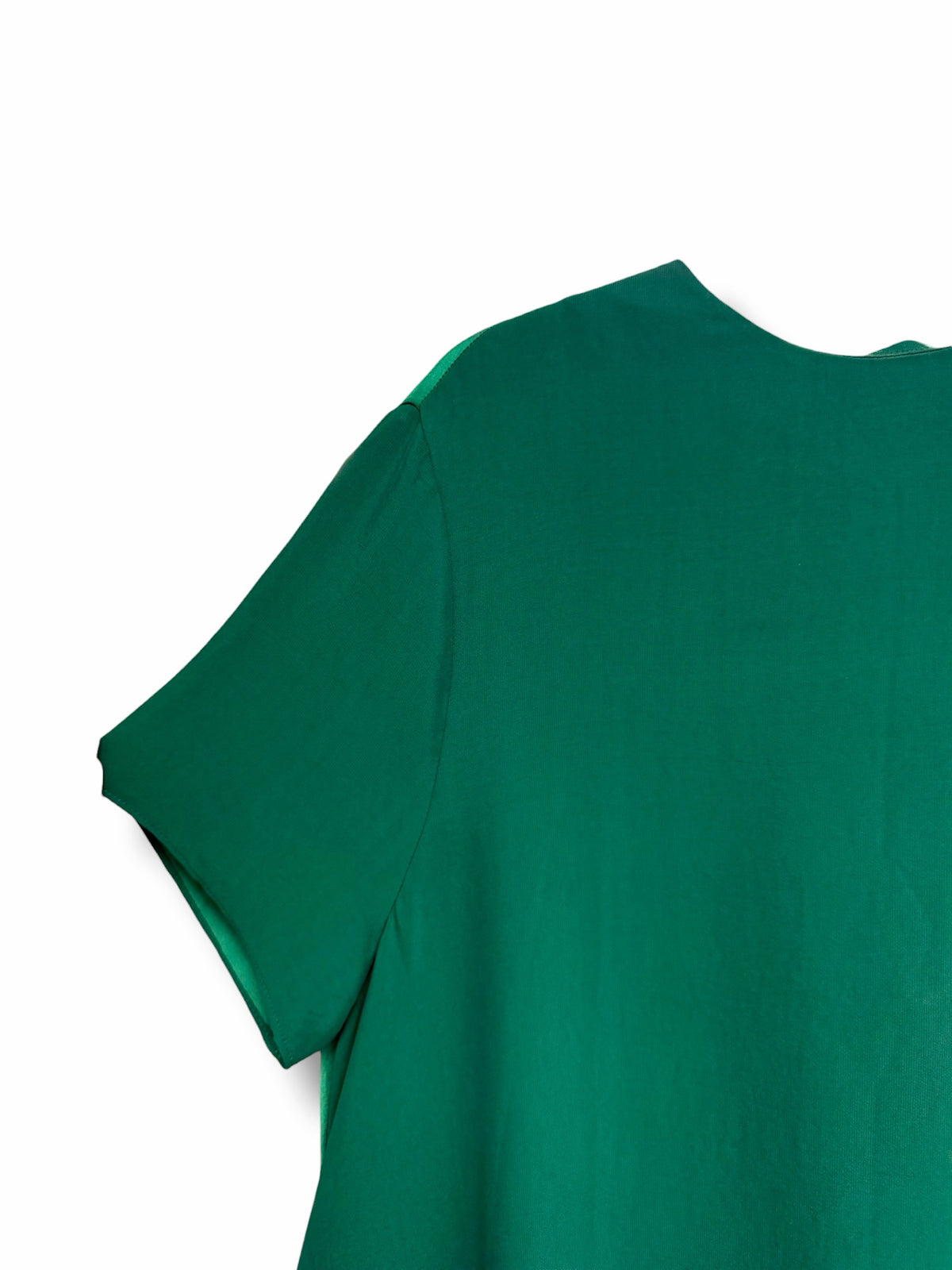 BANANA REPUBLIC AURELIA CREPE AND SATIN MAXI GREEN DRESS SIZE SMALL
