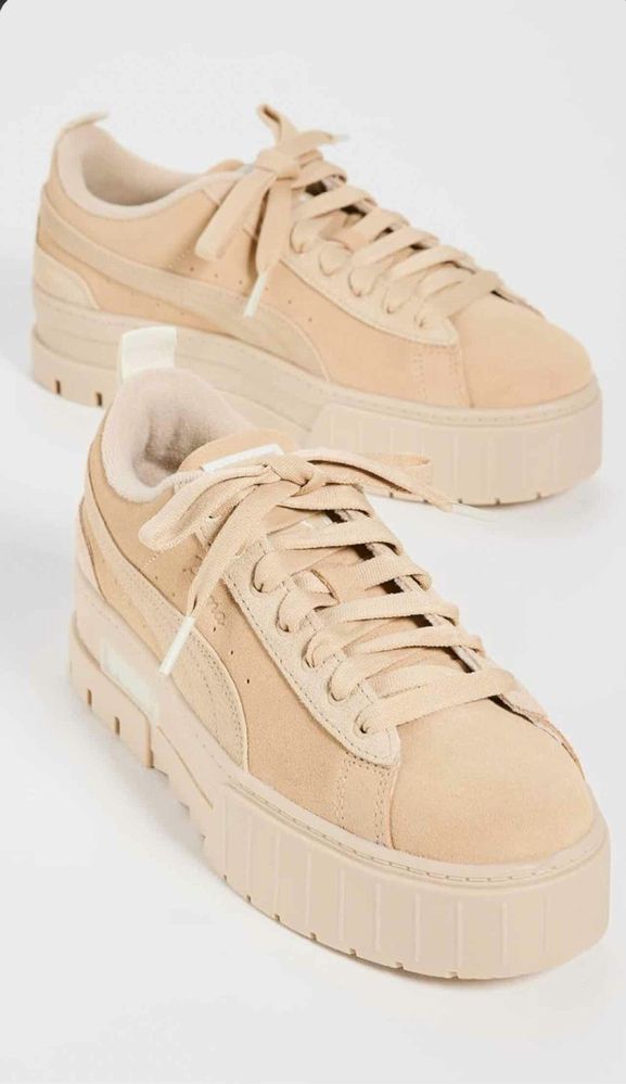 PUMA MAYZE LOW FIRST SCENE SNEAKERS BEIGE SIZE 10