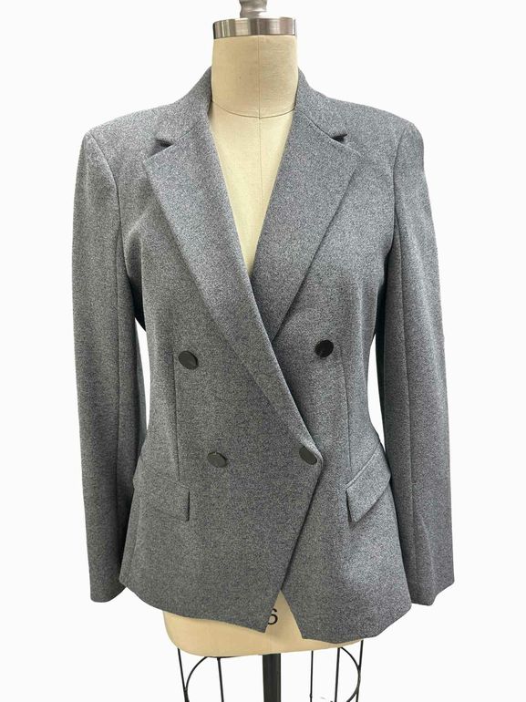 THEORYNWT! DOUBLE BREASTED ANGLED JACKET WARWICK PONTE SIZE: 8