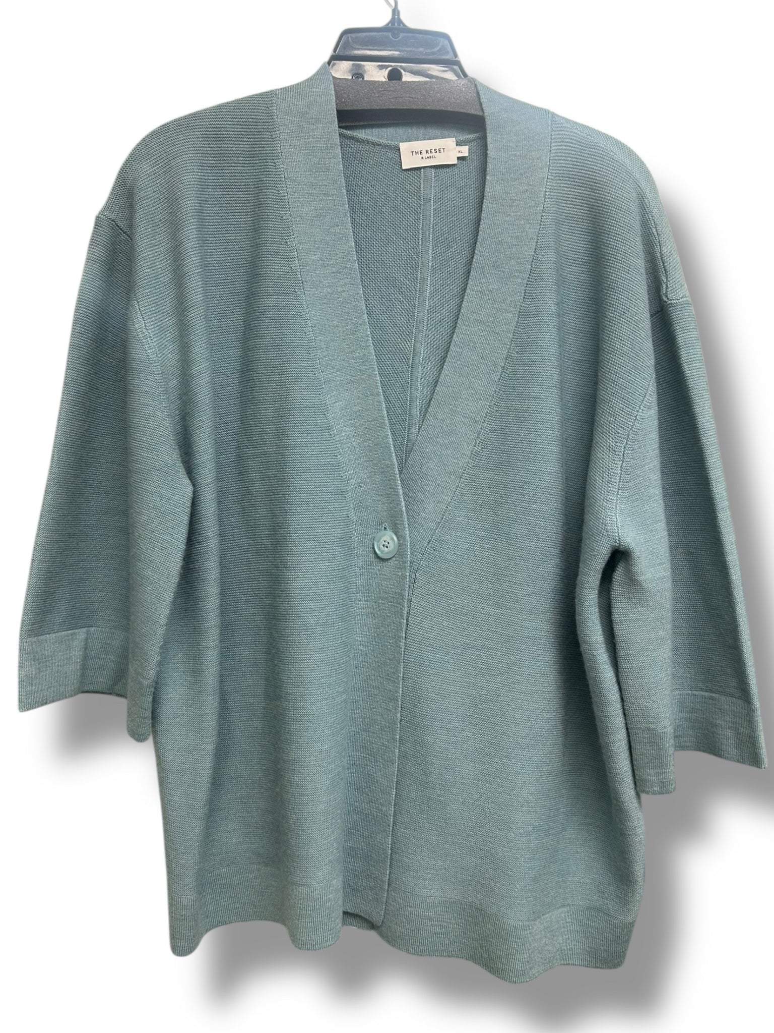 THE RESET R LABEL WOOL KIMONO ONE BUTTON CARDIGAN SIZE XL